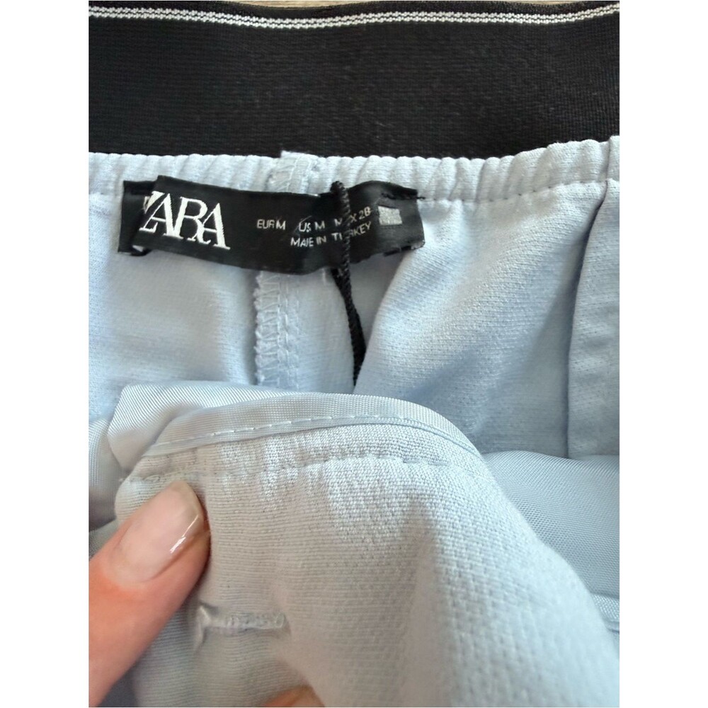 Zara Light Blue Women's Slim Dress Pants - Picture 3 of 4